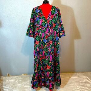 NEW Leota Sariah floral print ruffle dress with pockets size 3X